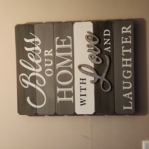 Brand New in Box "Bless Our Home" sign